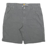 CARHARTT Mens Shorts Grey Relaxed Fit XL W40 Workwear Utility Cotton Blend