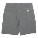 CARHARTT Mens Shorts Grey Relaxed Fit XL W40 Workwear Utility Cotton Blend
