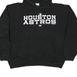 MAJESTIC Mens Black Houston Astros Pullover Hoodie M Cotton Blend Sportswear