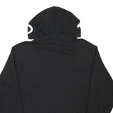 CHAMPION Mens Black Hoodie S Cotton Blend Pullover with Logo Print