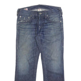 TRUE RELIGION Mens Blue Regular Fit Straight Leg Denim Medium W34 L30 Jeans