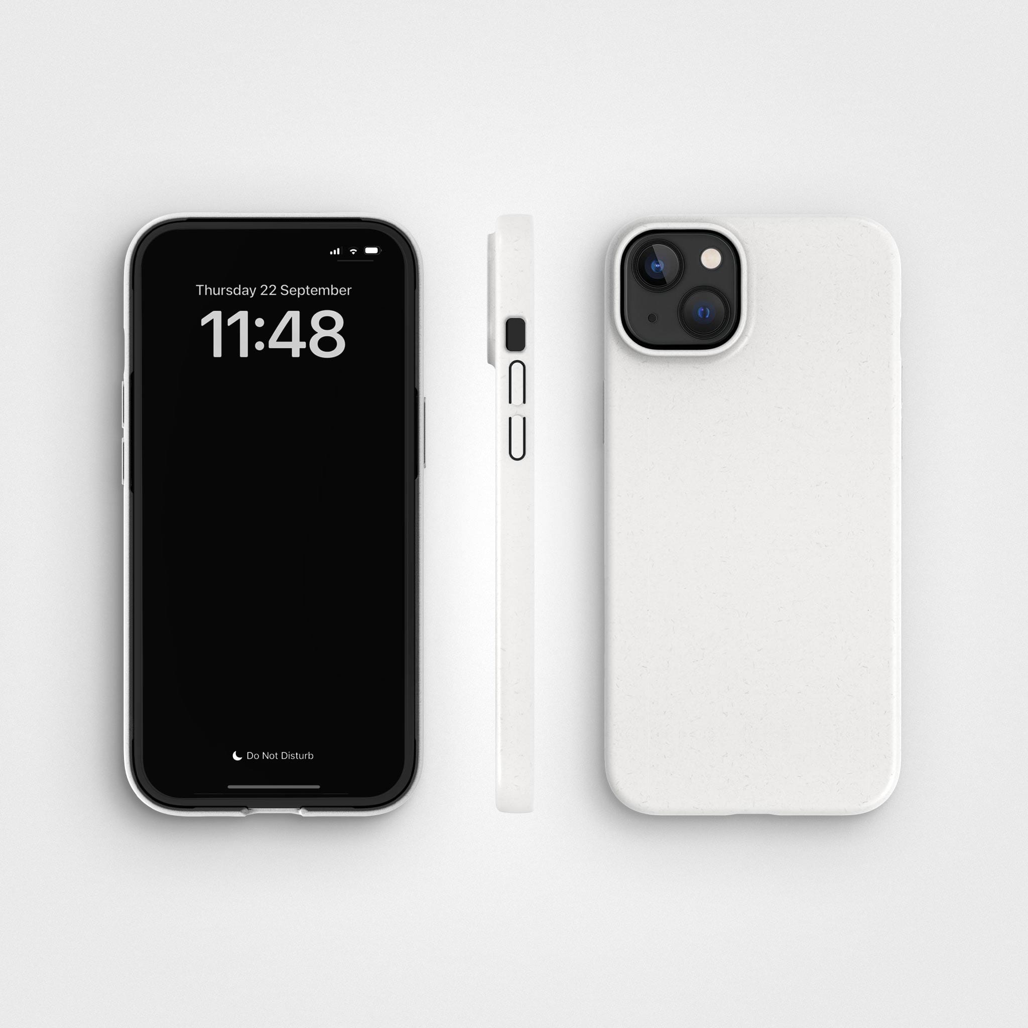 Biodegradable Phone Case for iPhone 15, White iPhone 15 Case