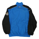 Pfizer Racing Team Checkered Flag Nascar Jacket - Large Blue Nylon