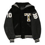 Vintage black Age 14 Duke'S Sporting Goods Varsity Jacket - girls x-large