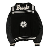 Vintage black Age 14 Duke'S Sporting Goods Varsity Jacket - girls x-large