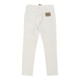 Vintage white Low Rise Skinny Dolce & Gabbana Trousers - womens 28" waist