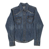 Vintage blue Swish Denim Shirt - womens small