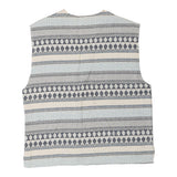 Unbranded Striped Waistcoat - Medium Blue Acrylic Blend