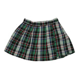 Vintage Zebra Hit Checked Mini Skirt - 30W UK 10 Green Cotton Blend