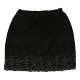Vintage Unbranded Lace Mini Skirt - 26W UK 6 Black Cotton