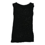 Vintage black Crochet Unbranded Dress - womens x-large