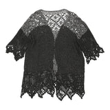 Vintage black Unbranded Crochet Top - womens large