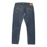 Evisu Jeans - 35W UK 14 Blue Cotton