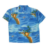 Vintage blue Unbranded Hawaiian Shirt - mens large