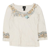 Vintage cream Just Cavalli Long Sleeve Top - womens x-large