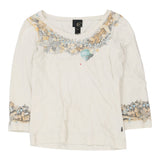 Vintage cream Just Cavalli Long Sleeve Top - womens x-large