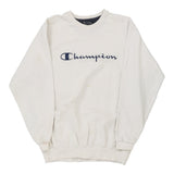Vintage white Champion Sweatshirt - mens medium