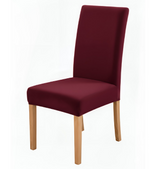 Anyseat Maroon Elastic Chair Cover – Plain Dining Slipcover & Home Décor