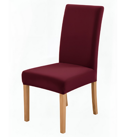 Anyseat Maroon Elastic Chair Cover – Plain Dining Slipcover & Home Décor