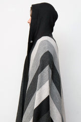 Anita Hooded Alpaca Striped Poncho