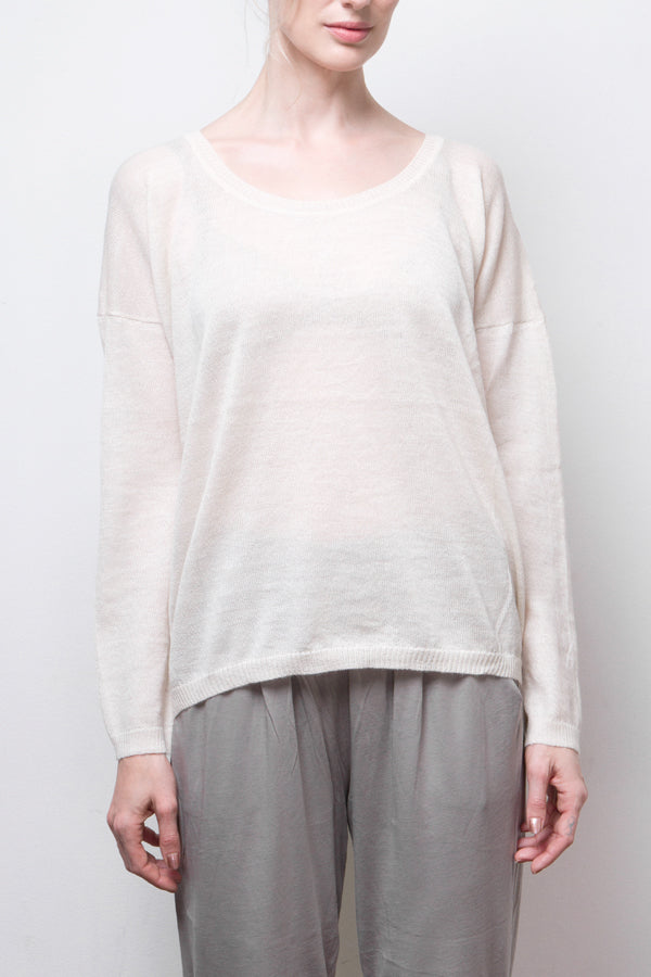 kory sheer pullover - cream