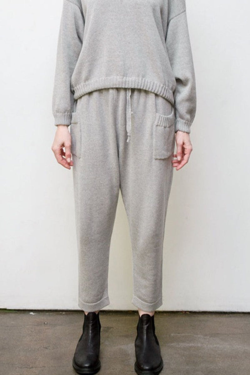 Mimi Hand-Loomed Knit Pant - Grey