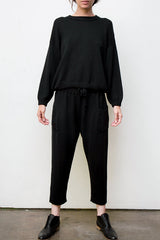 Mimi Hand-Loomed Knit Set - Black