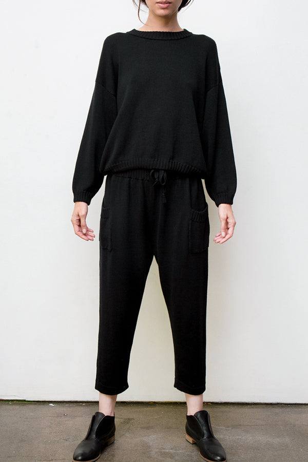 Mimi Hand-Loomed Knit Set - Black