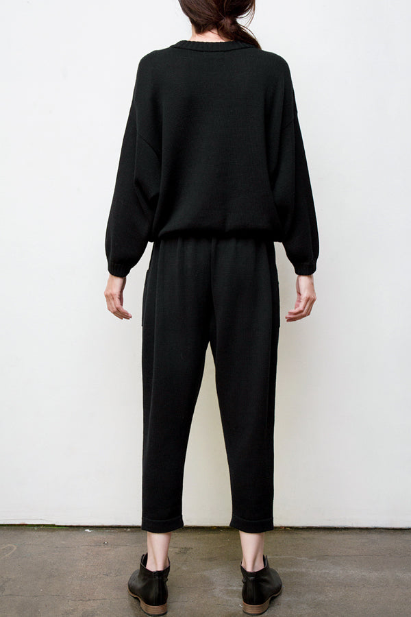 Mimi Hand-Loomed Knit Set - Black