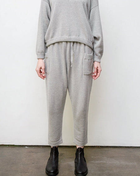 Mimi Hand-Loomed Knit Pant - Grey