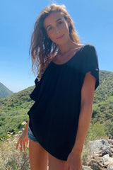 U-Back Top - Organic Cotton - Black