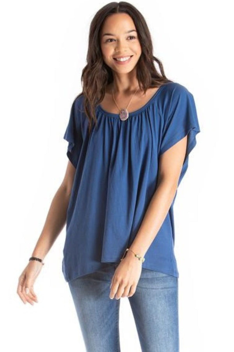 U-Back Top - Organic Cotton - Blue