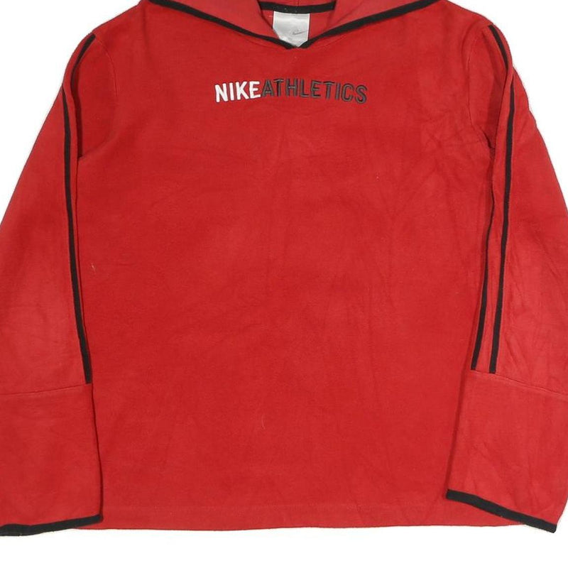 NIKE Womens Red Hoodie XL Nike Athletics Sweatshirt Polyester Blend
