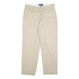POLO RALPH LAUREN Mens Cotton Beige Regular Straight Trousers W34 L30 Classic