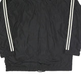 ADIDAS Mens Black & White Classic Zip Up Polyester Blend Track Jacket L