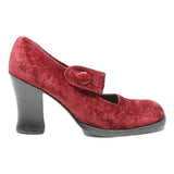 PASITO Womens Mary Jane Heels Red Synthetic UK 3.5 Classic Comfortable Stylish