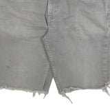 LEVI'S Mens Grey Cotton Blend Denim Cut-Off Shorts M W34 Casual Summer