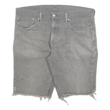 LEVI'S Mens Grey Cotton Blend Denim Cut-Off Shorts M W34 Casual Summer