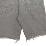 LEVI'S Mens Grey Cotton Blend Denim Cut-Off Shorts M W34 Casual Summer
