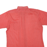 MAC PHERGUS Mens Red Striped Shirt M Button Down Collar Short Sleeve Casual
