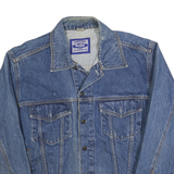 HARD ROCK CAFE Mens Blue Denim Jacket S Cotton Button Front Classic Style