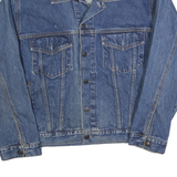 HARD ROCK CAFE Mens Blue Denim Jacket S Cotton Button Front Classic Style