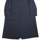 Womens Navy Blue Plain Acrylic Blend Button Jacket M Classic Regular Fit