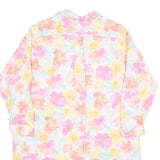 LAUREN RALPH LAUREN Womens Cream Floral Day Cotton Blend Shirt Dress M Casual