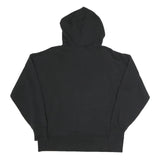 ADIDAS Womens Black Multi Colour Logo ¼ Zip Hoodie UK 6 Cotton Blend