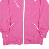 CABIN CREEK Womens Pink & White Zip Up Jacket M Polyester Blend Plain