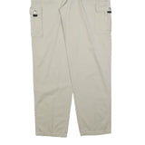 MG COMPANY Mens Cotton Blend Beige Relaxed Cargo Trousers W34 L34 Casual