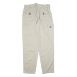 MG COMPANY Mens Cotton Blend Beige Relaxed Cargo Trousers W34 L34 Casual
