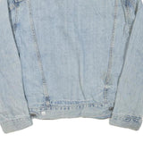 LEVI'S Womens Blue Denim Cotton Blend Button Jacket M Reversible Casual Timeless