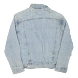 LEVI'S Womens Blue Denim Cotton Blend Button Jacket M Reversible Casual Timeless